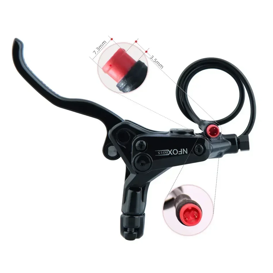 Nfox B015 4-zuiger Schijf Hydraulische Rem E-Bike Vouwen Mountainbike Fiets Power Uit Zwart Rood 160 180 203 Roto Split Buis Nieuw