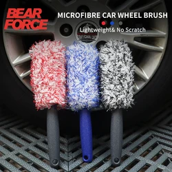 Car Wash Super Brush Plush Premium Wheels Brush Non-Slip Handle Easy To Cleaning Rims Spokes Wheel Barrel Car Detailing