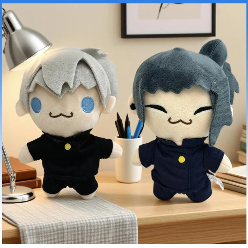 

New Jujutsu Kaisen Gojo Satoru & Geto Suguru Dual Cosplay Plush Dolls Set, Soft Stuffed Anime Cute Collectible Toys Gift