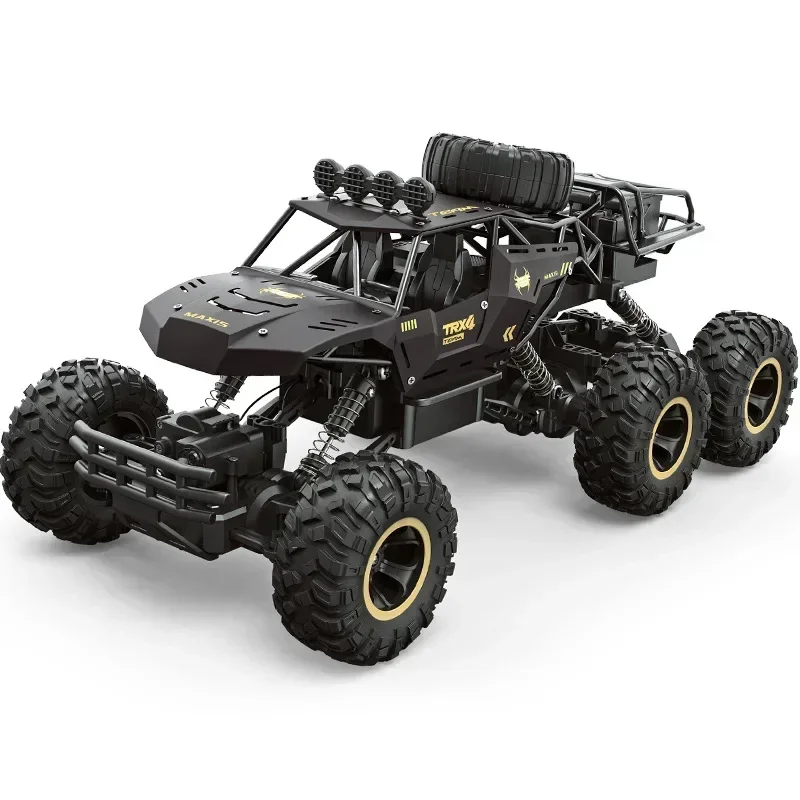 Rc Oversized Alloy Four-wheel Remote Control Toy Drive Off-road Vehicle Electric High-speed Six-wheel Climbing Car Kids Boy Gift