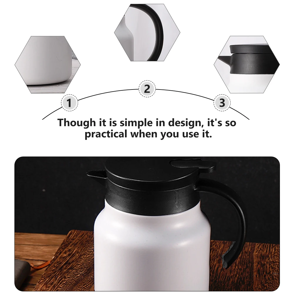 

Stainless Steel Insulation Teakettle Thermal Pot Hot Water Kettle Kitchen Supply Home Office Camping Use Long Heat Preservation