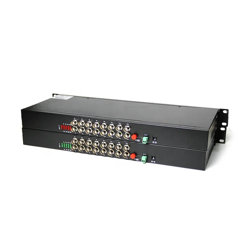 to Ethernet Converter FC 1U Rack-mount Return Data 16 Channel Fiber Optical Digital Video Converter