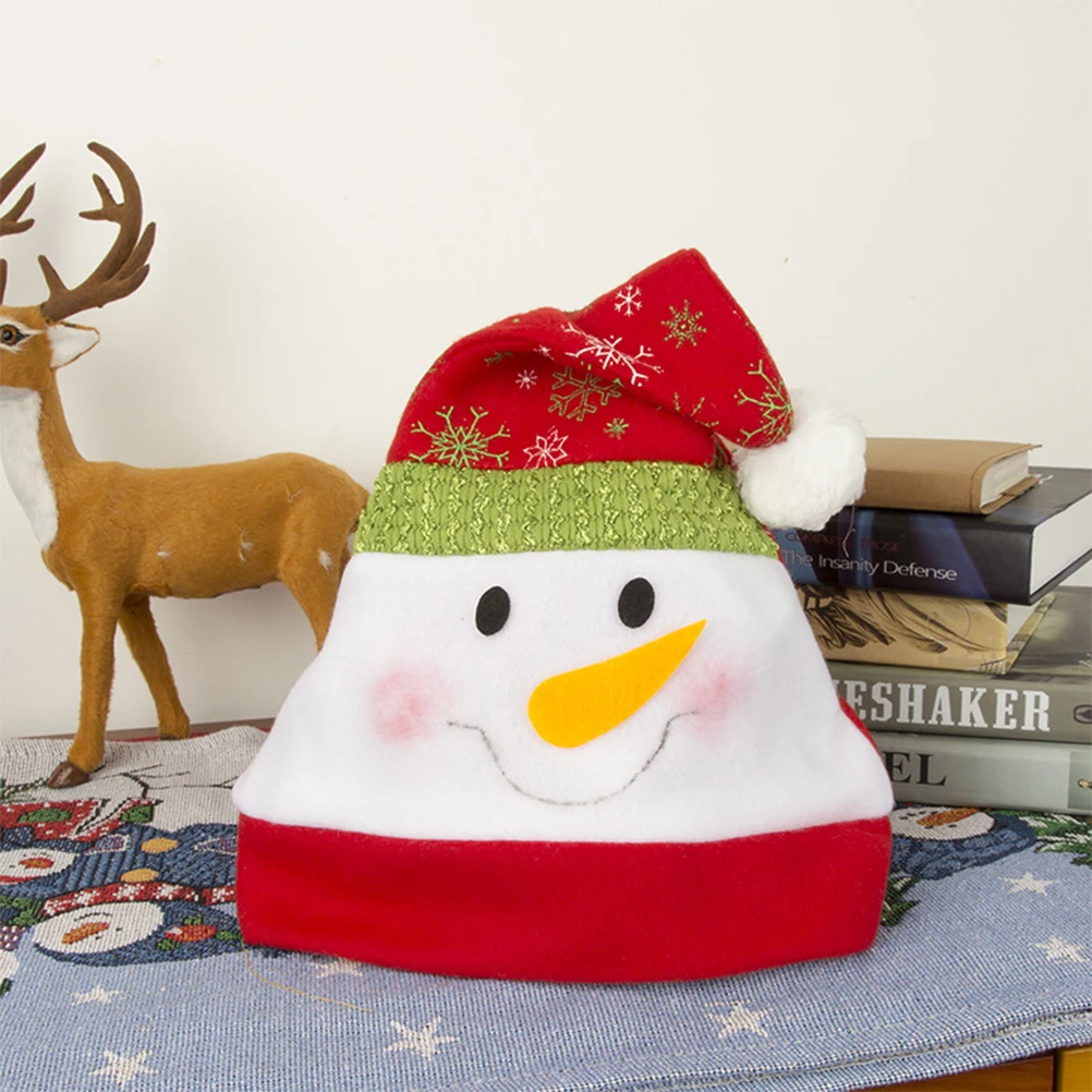 

4 Pcs Santa Hat Cosplay Clothes Adults Headdress Flannelette Christmas Costumes Party Supplies Hats Antlers Decorative