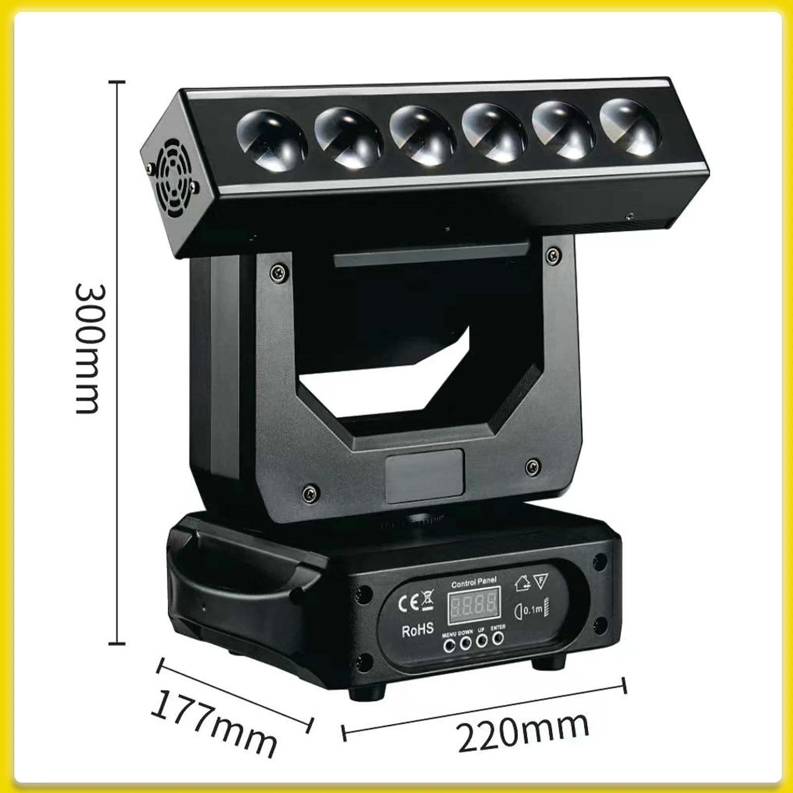 Imagem -03 - Led Moving Head Light com Efeito Running Iluminação de Palco Profissional Controle Dmx512 dj Bar Festa Desempenho d 6x20w