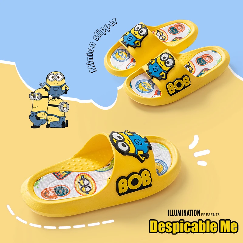 Anime Minions Hole Sandals Stuart Dave Cosplay  Lightly Slippers Sandals Kawaii PVC Home Outdoor Beach Shoes the Olympic Games