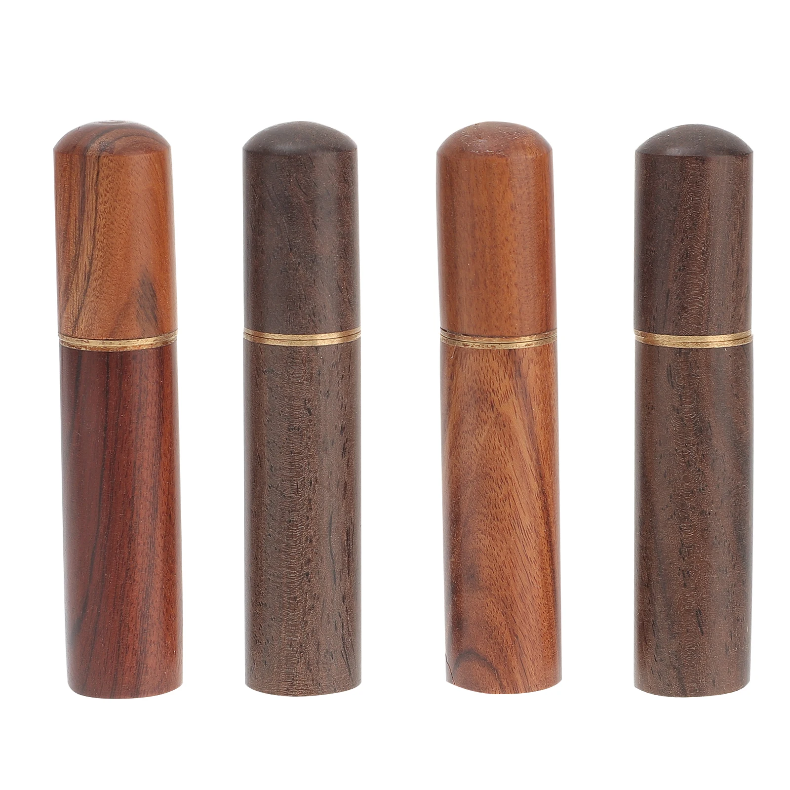 

4Pcs Sewing Box Wooden Copper H held Portable Storage Container Sewing Needle Box For Needles Accessories Travel Home