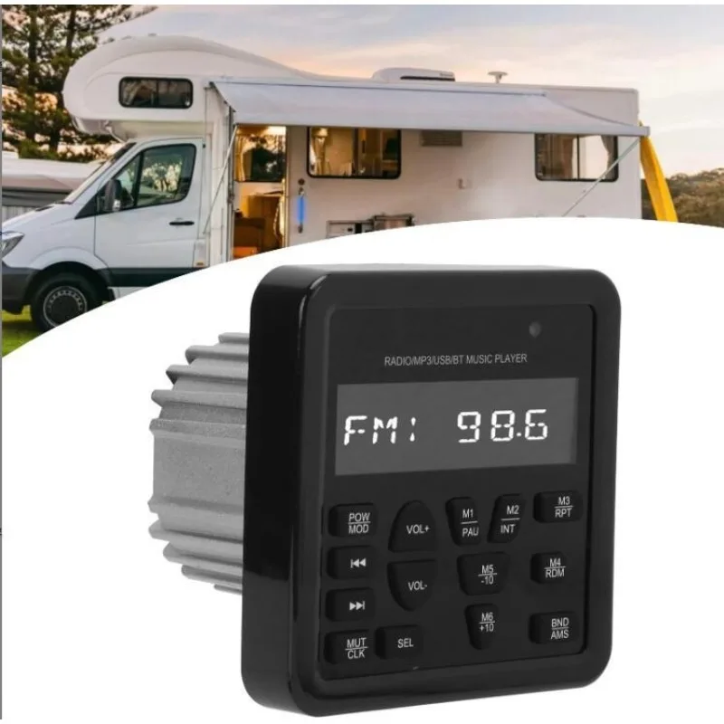 Waterproof USB Bluetooth MP3 Player For Car RV Motorcycle Yacht Sauna Multi‑Scene Audio Entertainment System Replacement Fitting