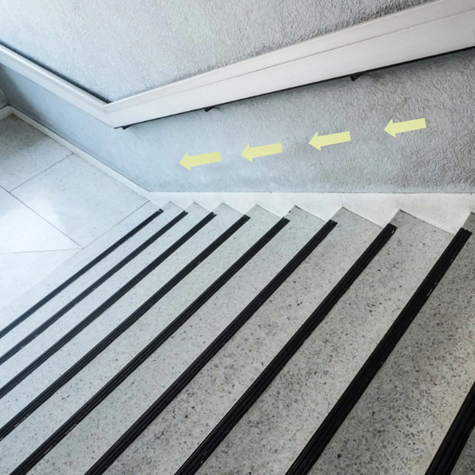 

2 Sheets Arrow Directional Stickers Adhesive Floor Wall Decals Self Stick Durable PVC Easy Apply Sign Arrow Stickers