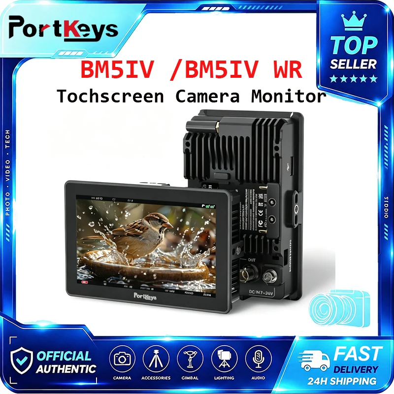 PORTKEYS BM5IV / BM5IV WR Touchscreen Monitor 2000nit High brightness HDMI/SDI Camera Control Monitor Built-in CINENORM