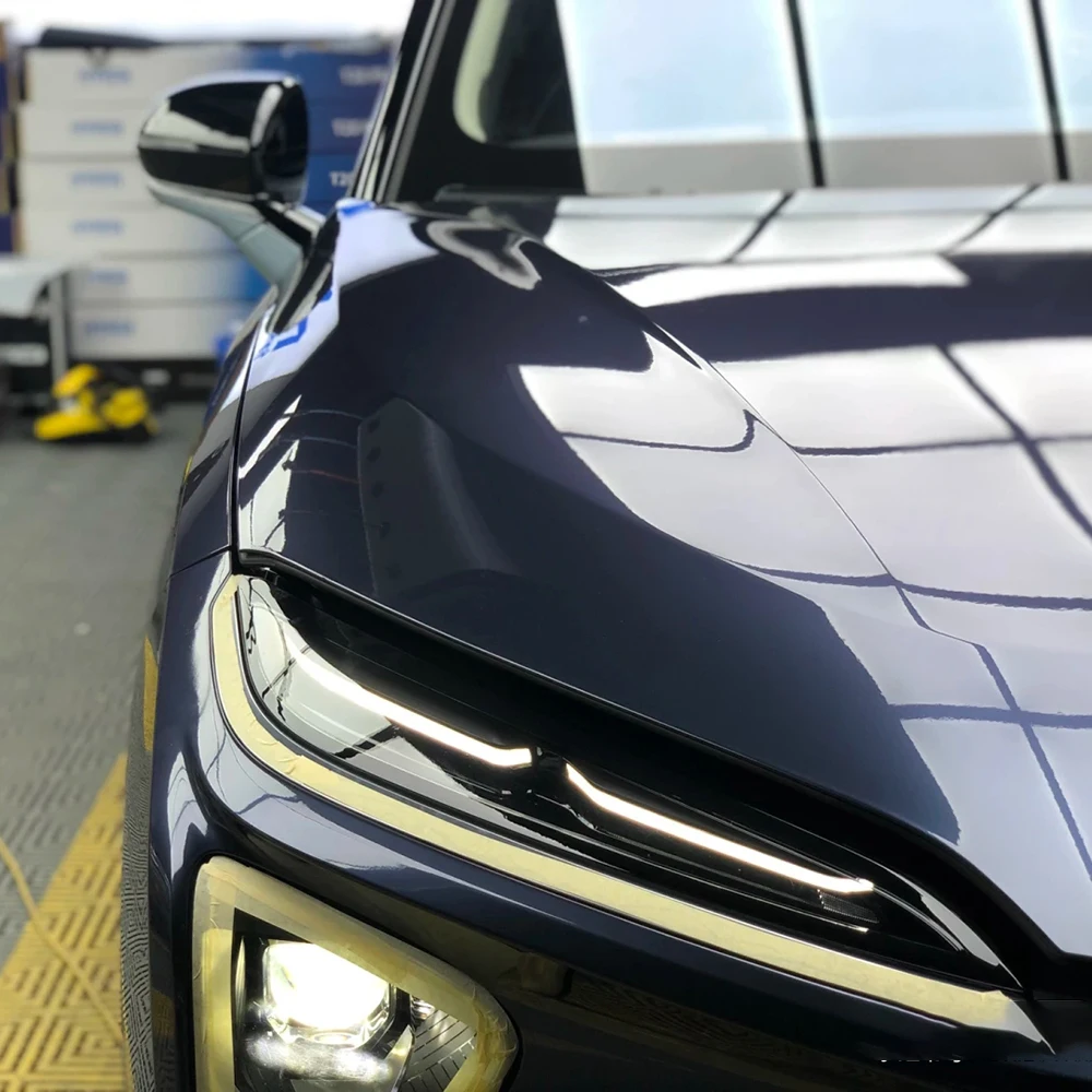 Prodotti in fibra di carbonio con supporto in PET Rivestimento in fibra di carbonio in vinile metallizzato lucido Njstar Blue