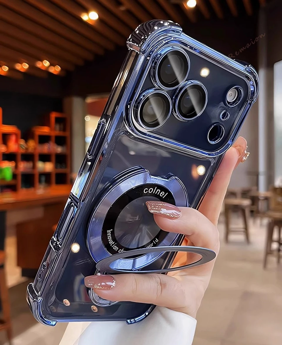 حافظة هاتف مغناطيسية مقاومة للصدمات لهاتف آيفون 17 Air 15 14 13 11 12 16 Pro Max 14 15 Plus Magsafe غطاء حماية من السيليكون #4