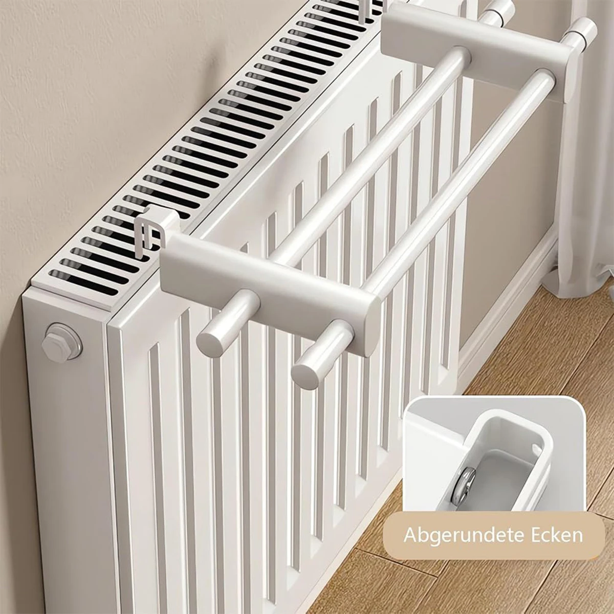 50Cm Double Pole Towel Rack Radiator Towel Rack Hanging Rack Hook Drying Rack Drying Rack Home Indoor Balcony Clothes Hanger