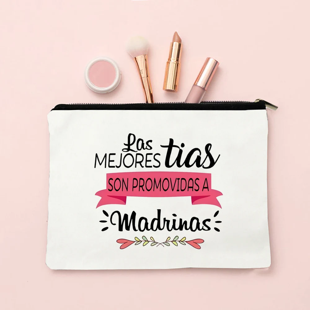 The Best Aunts Are Promoted To Godmothert Makeup Bag Pregnancy Announcement Cosmetic Bags Travel Toiletry Pouch Godmother Gift