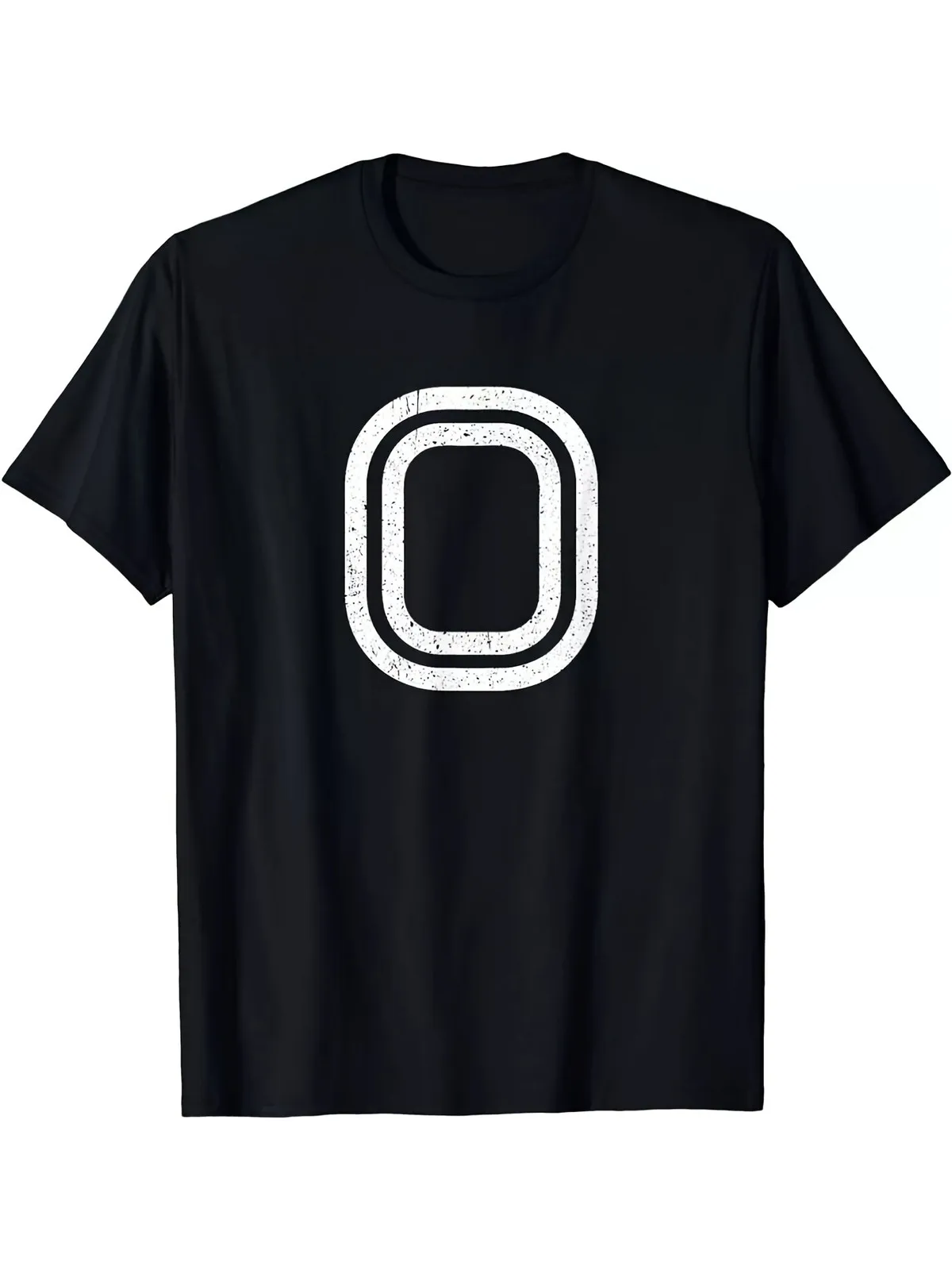 Overtime Elite Basketball T-Shirt -  Relaxed Fit Vintage Tee with Bold 'O' Logo Print, Black & White Breathable All-Season