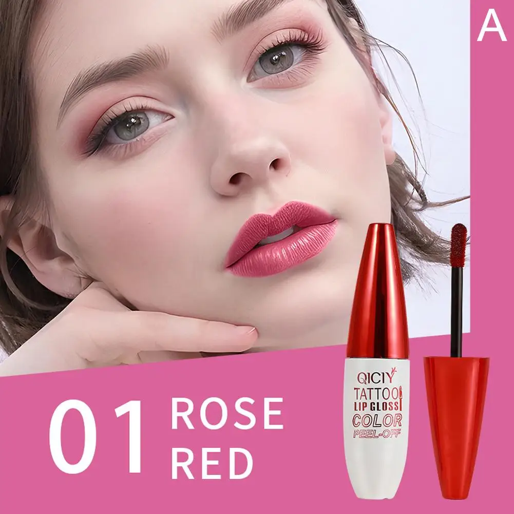 10g 4 kleur Vloeibare Peel-off Lipgloss Waterdichte langdurige Cup Lip Hydraterende Lippenstift Make Matte pigment non-stick T U4b1