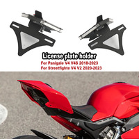 Motorcycle accessories Rear Short Tail License plate holder LED light  bracket kit For Ducati Panigale V4 V4S Streetfighte V4 V2