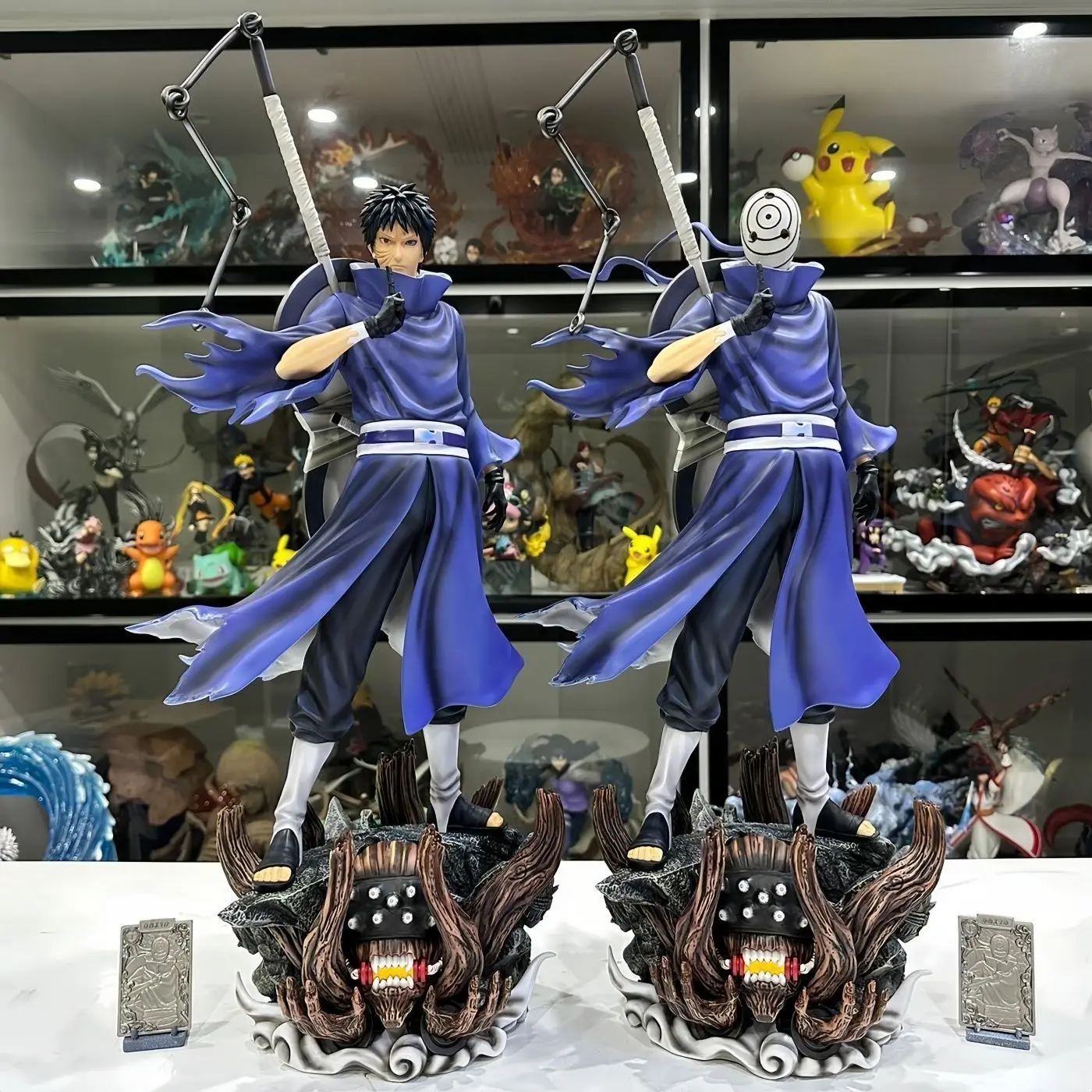 Figuras de Anime NARUTO de 22cm, Uchiha Obito, escultura de postura de pie, muñeca de escena, modelo de Pvc, estatua, adorno, colección de juguetes, regalos