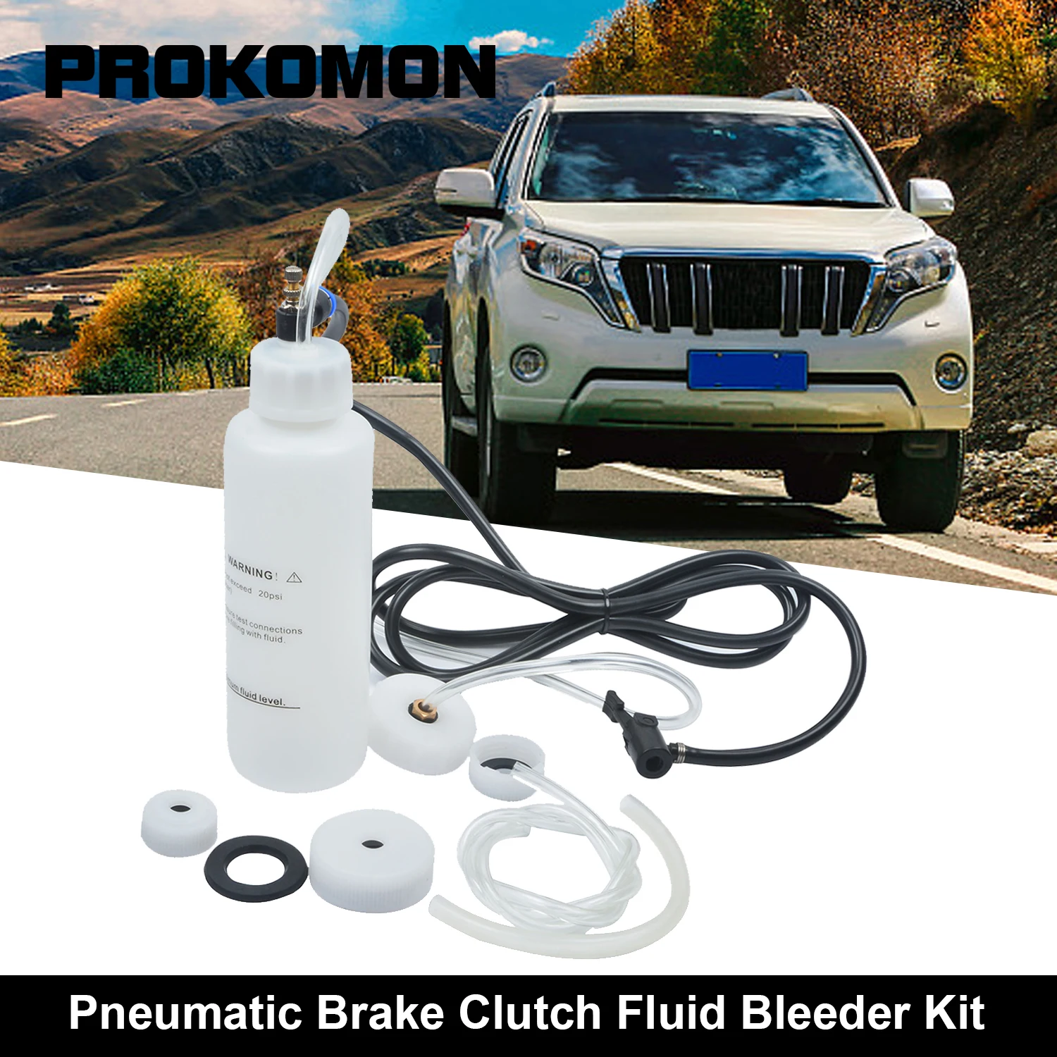 Car Brake Bleeding Clutch Fluid Bleeder Kit Vacuum Tool Pump For Home DIY Use