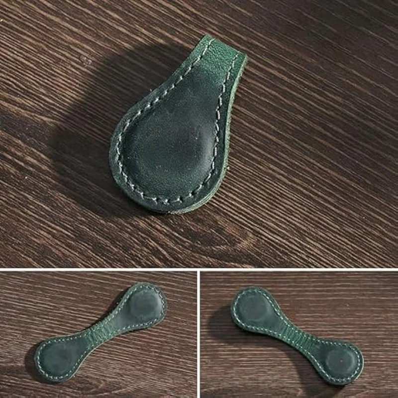 6 marcadores magnéticos de couro dos pces, marcador de couro magnético, marcador para a amante do livro para crianças do leitor