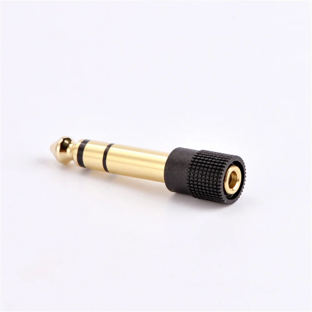 4Pcs 6.35mm 1/4 inch Stereo Jack Plug to 3.5mm Stereo Jack Socket Adapter SMALL to BIG Headphone Adapter Converter Connectors