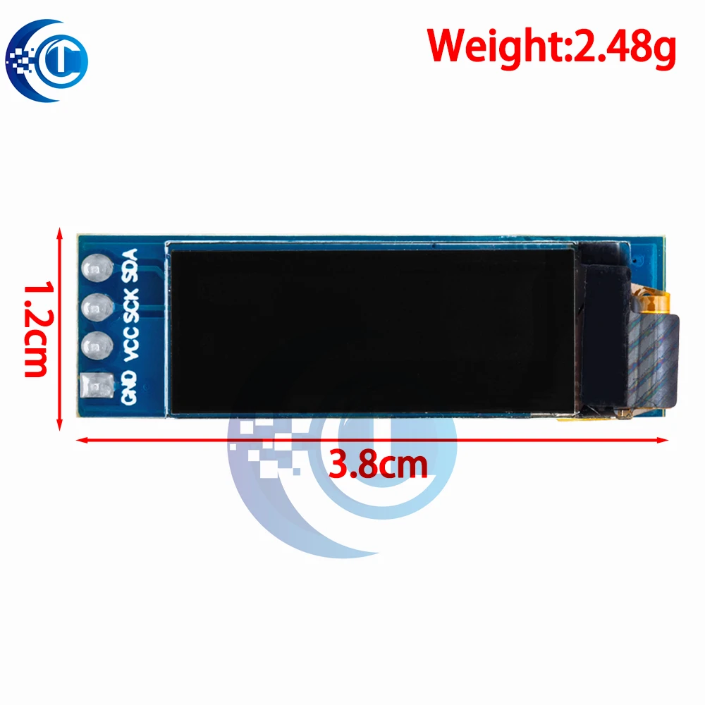 1 peça módulo oled de 0.91 polegadas 0.91 "branco azul oled 128x32 módulo de exibição lcd led 0.91" iic comunicar