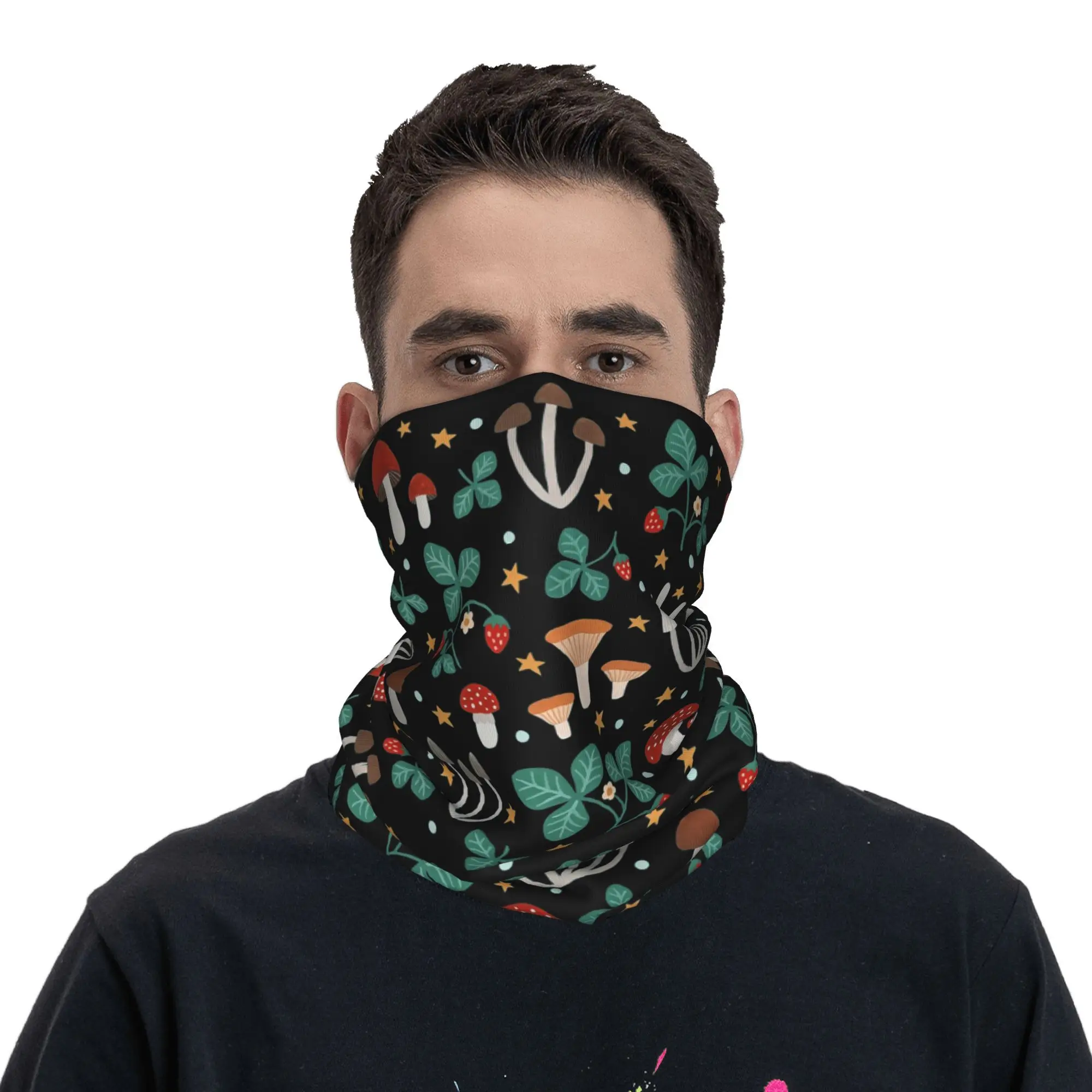 Magisch bos Bandana Neck Gaiter Gedrukt Wrap Sjaal Multi-use Bivakmuts Hardlopen Unisex Volwassen Winter