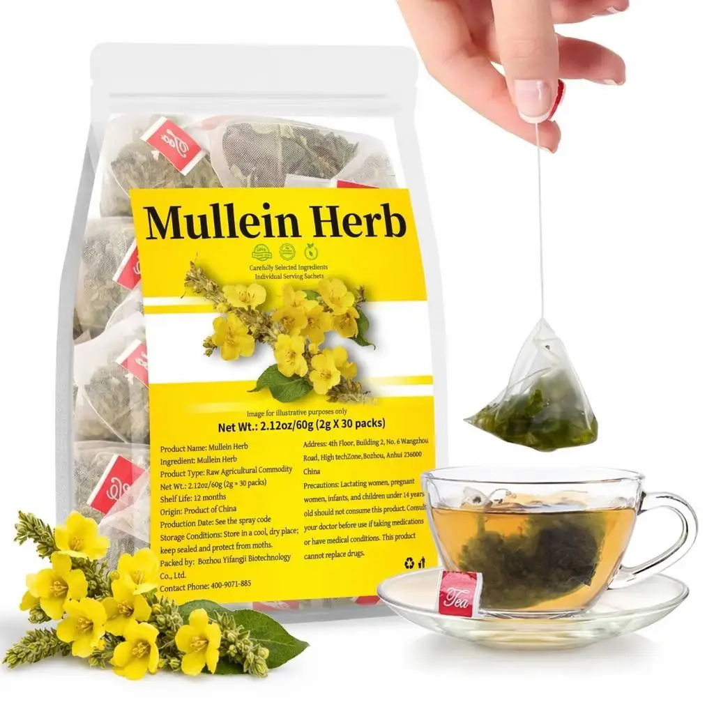 Herbs Mullein Leaf Tea - Mullein Leaves for Respiratory and Wellness Support - Caffeine Free - Sugar Free - 30 Herbal Tea Bags