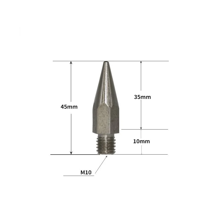 M8M10 Prisms Pole Point GPS Pole Tip Prisms Mini Centering Rod Stainless Steel Replacement Point With 1/4\