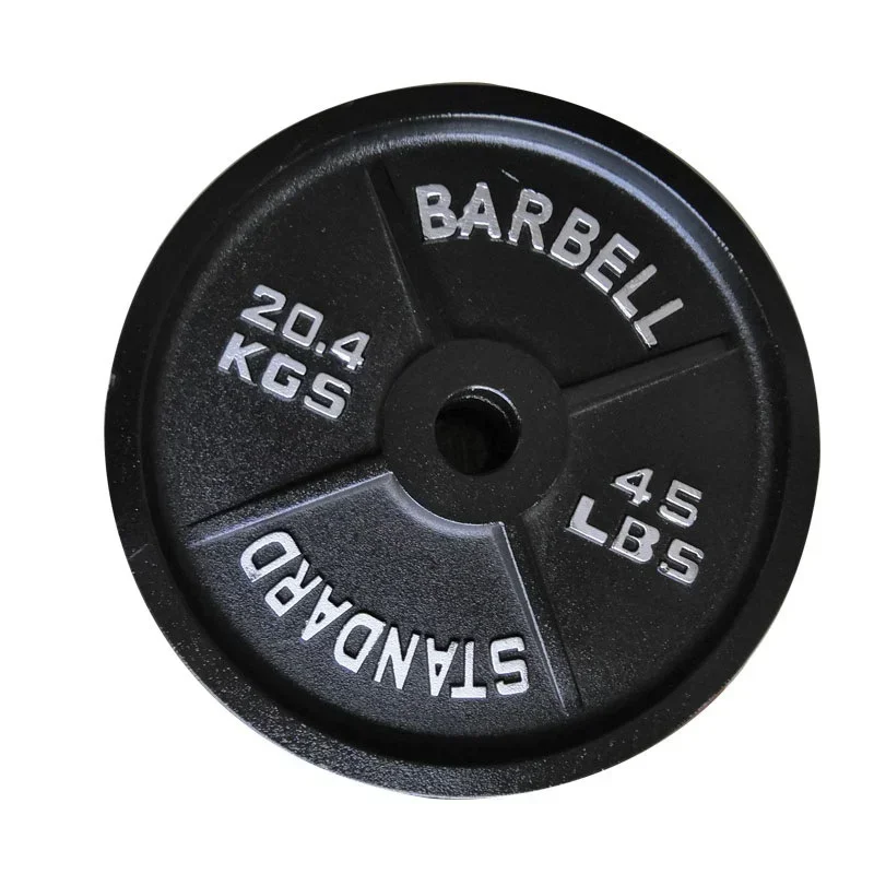 Classic Weightlifting Weight Plate 5cm Hole Cast Iron Barbell Gym Baking Barbell Tray