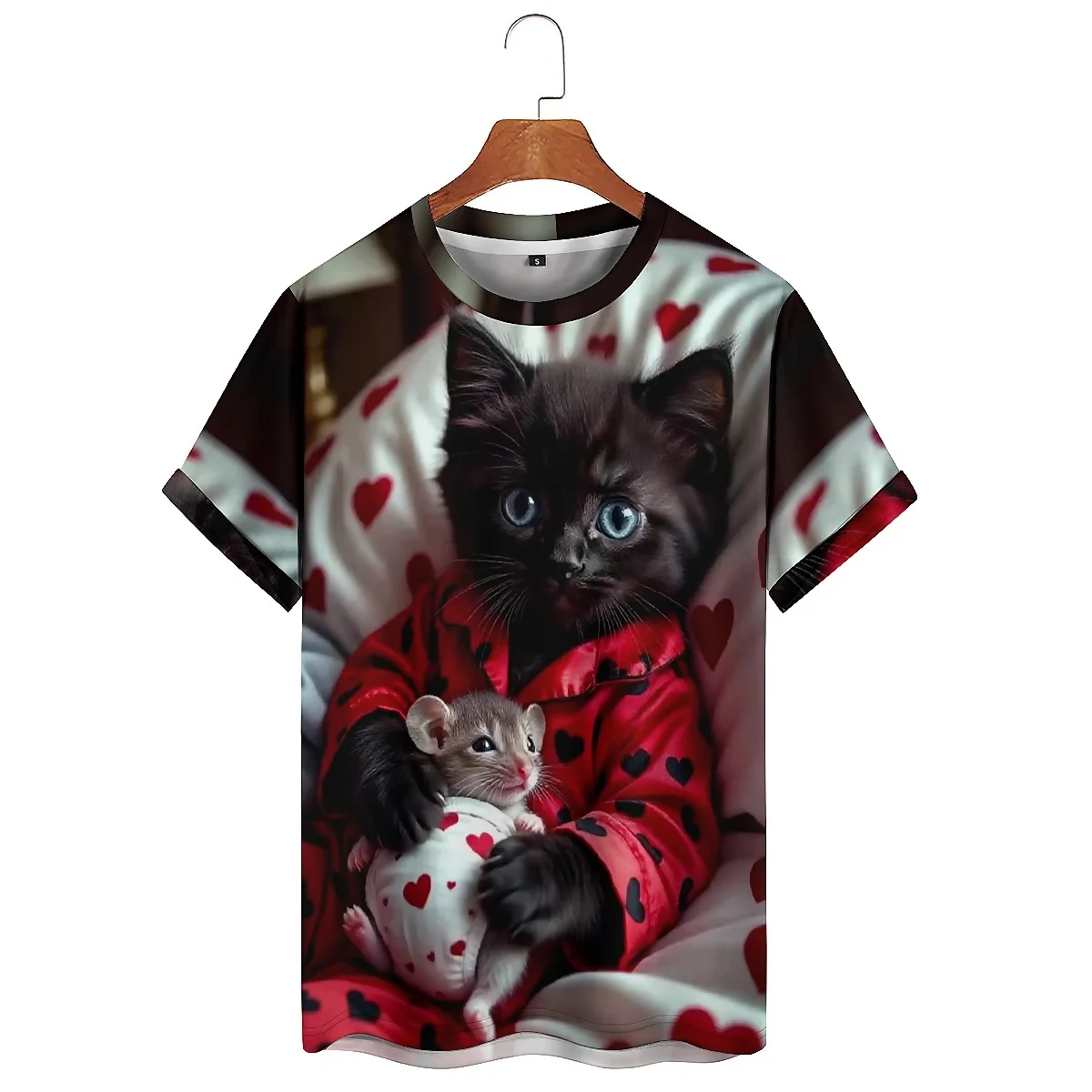 

Men's 3D Printed Short Sleeve T-Shirt - Breathable & Quick-Dry Party Event