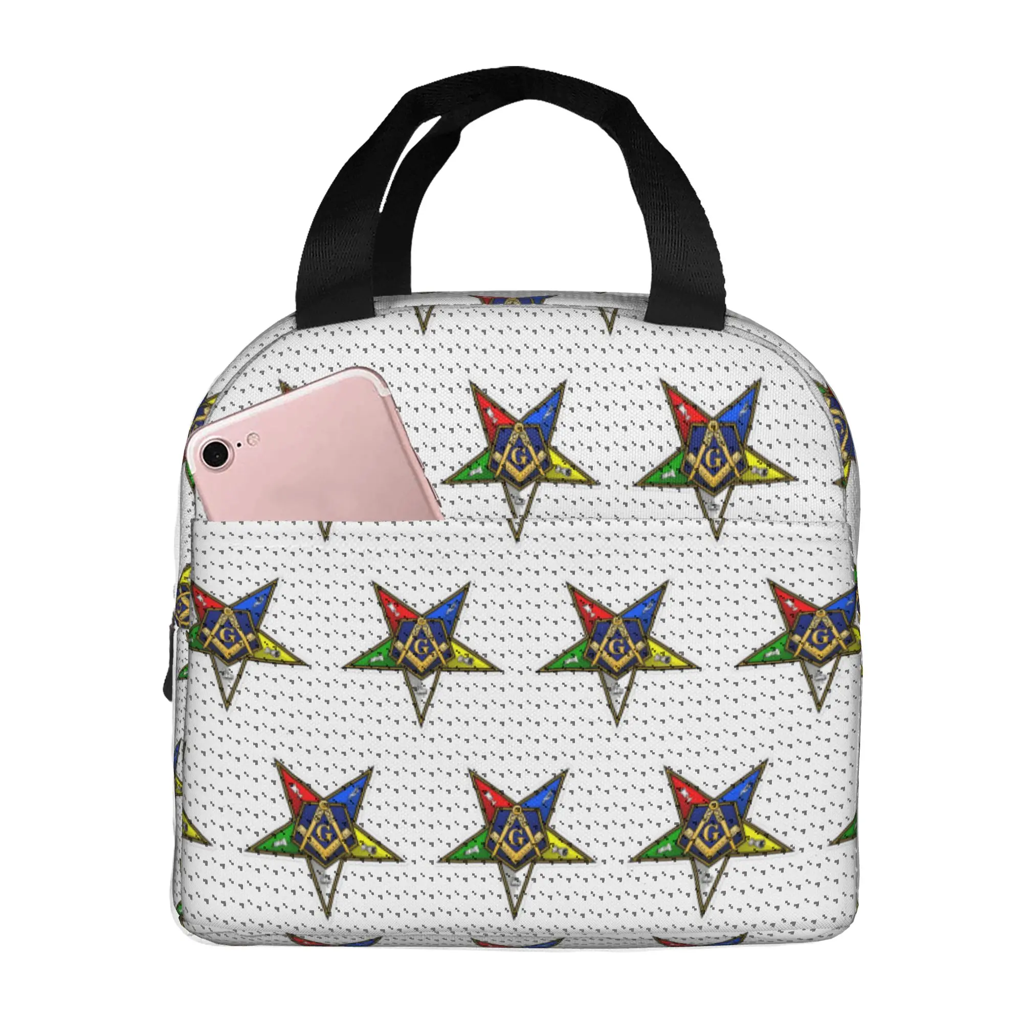 Oes Order of the Eastern Stars Insulated Lunch Bag for Work School  Leakproof Thermal Cooler Lunch Box Women Men