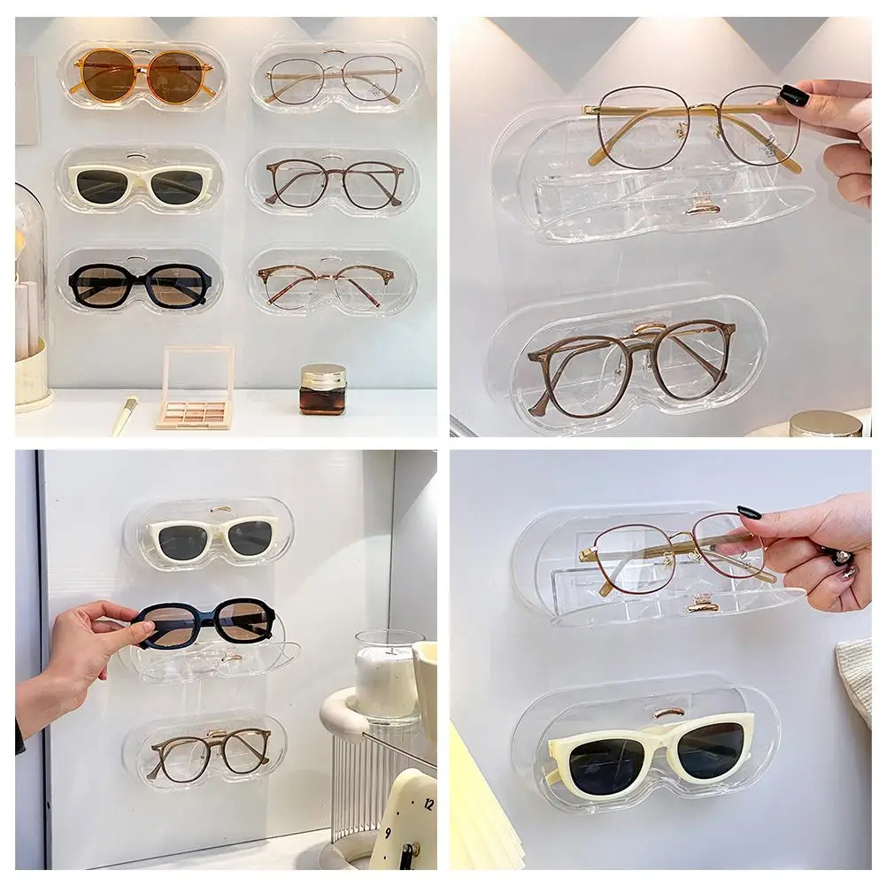 

Transparent Glasses Box Home Glasses Storage Glasses And Stand Store Material Exhibition Anti-pressure Wall-mounted ABS Ant P0L6