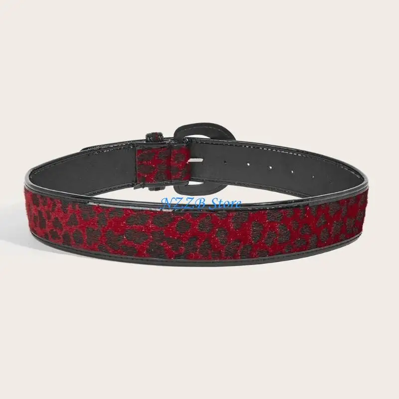 

T21F Women Waist Chain Hot Leopard Print Belt for Women Proms Club Party Daily