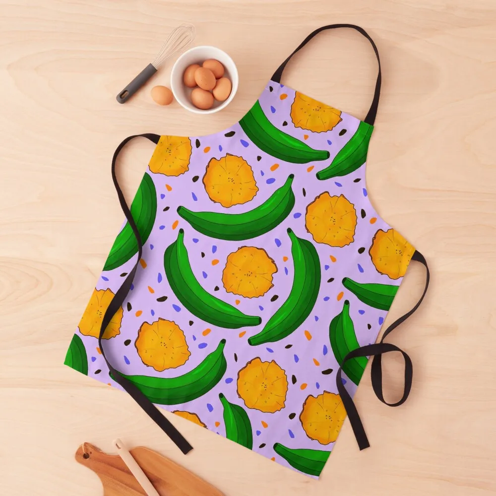 

Platanos Pattern Apron bib Home And Kitchen Apron
