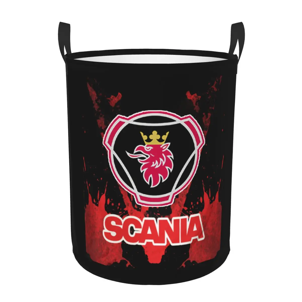 Custom Sweden Truck Saabs Scanias Logo Laundry Basket Foldable Large Clothing Storage Bin Car Club Baby Hamper