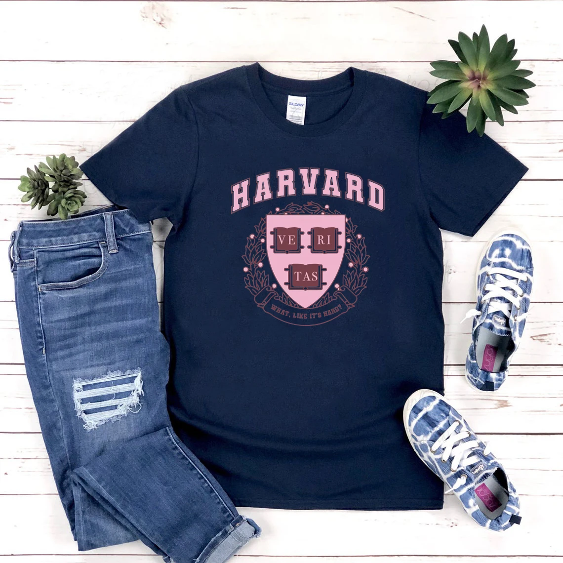 Harvard Legally Blonde T Shirt What Like It\'s Hard Shirt Elle Woods Crewneck T-Shirt Women Tshirts Aesthetic Clothes Casual Tops