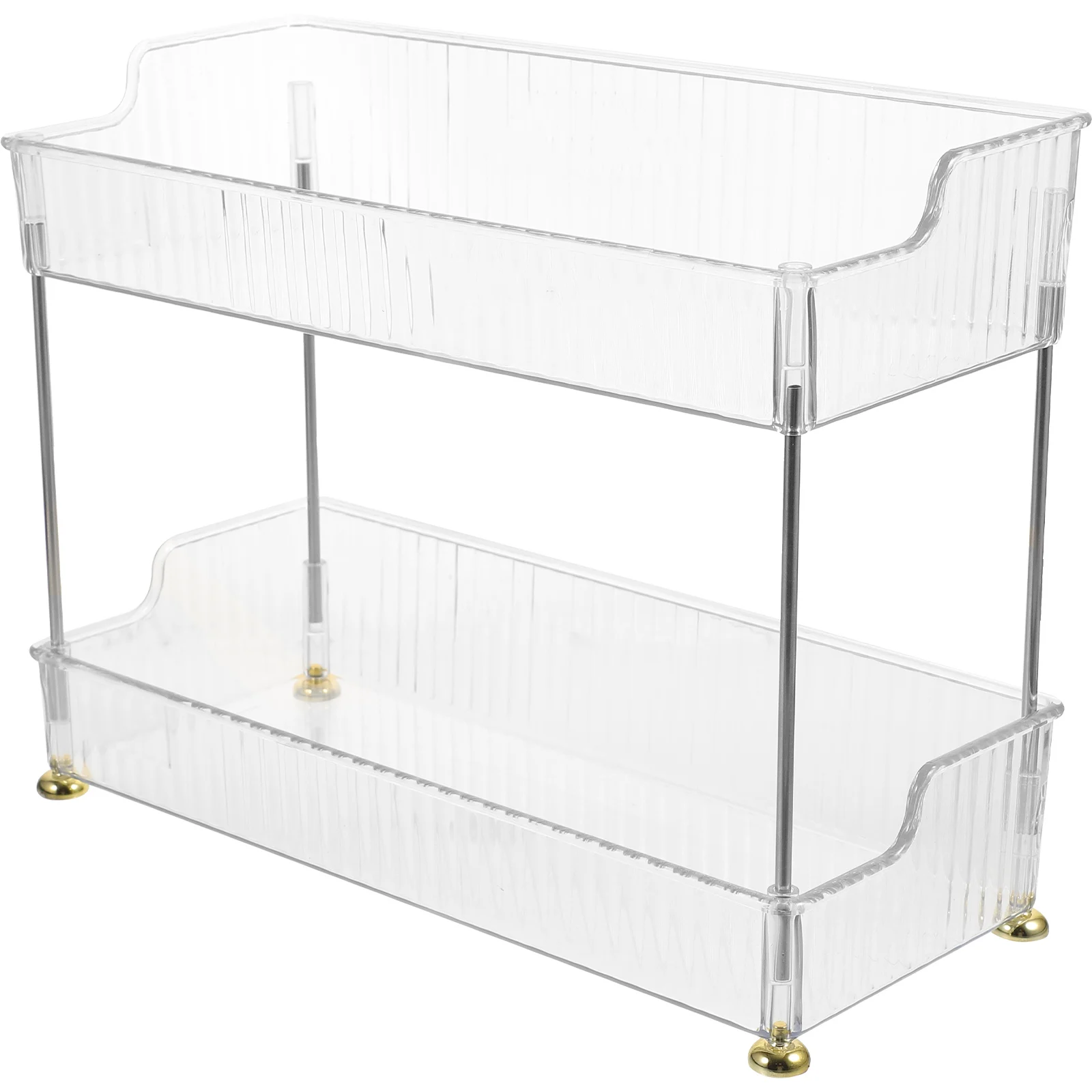 

2 Tier Shelf Vanity Bathroom Storage Tray Organizer Countertop Kitchen Table Dressing Rack Makeup Organizer Toiletry Holder Pet