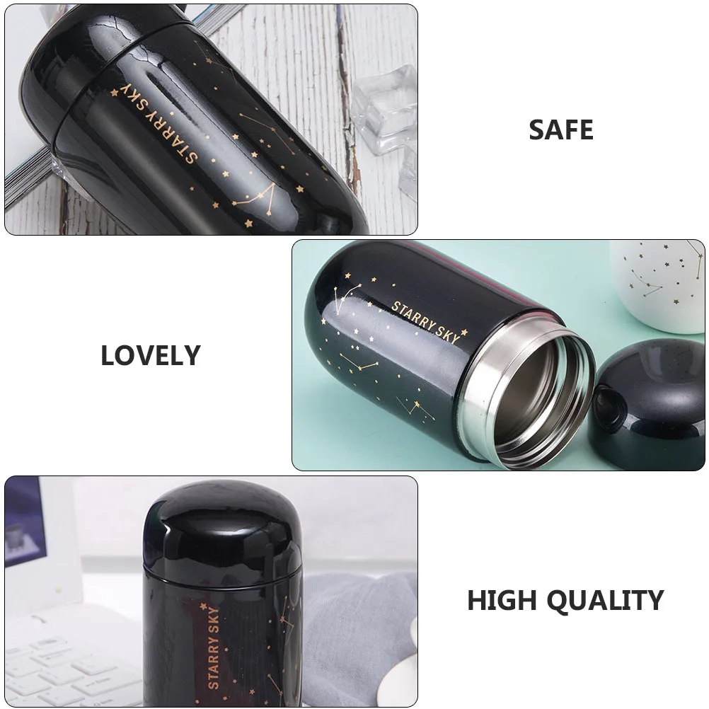 

1pc Stainless Steel Thermal Cup 500Ml Mini Insulated Water Bottle Double Layer Vacuum Cup Leak Proof For