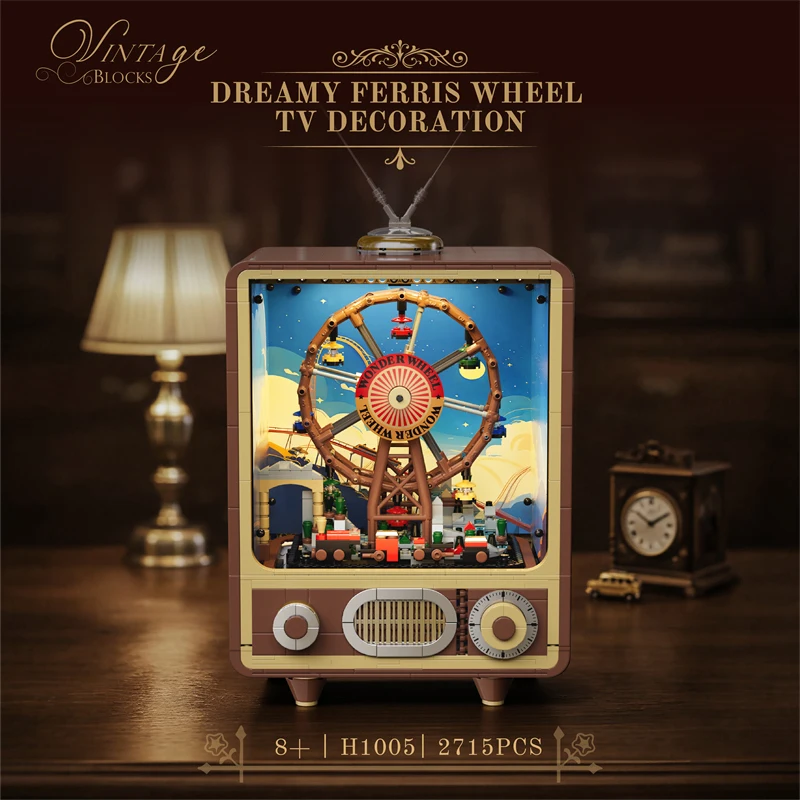 

Конструктор «Волшебное колесо обозрения»: винтажный телевизор, декоративная модель, украшение для дома, сборная игрушка, подарок на день рождения