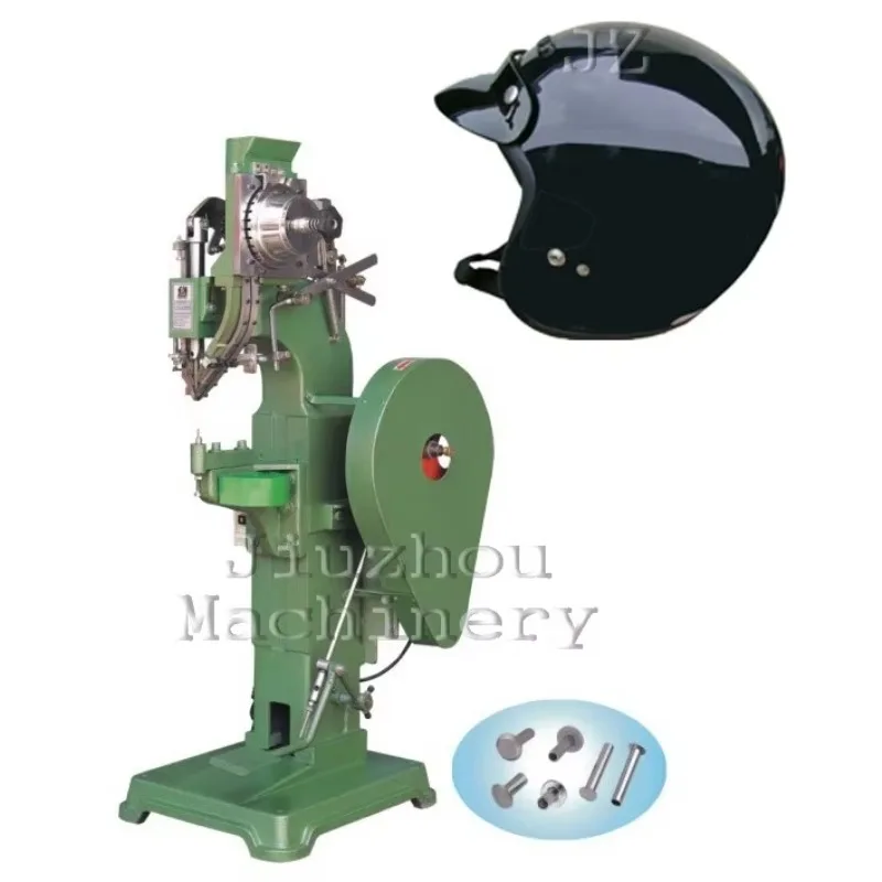 Mini Size Benchtop Automatic Semi Tubular Riveting Machine for Lamp-holders / Helmet / Belt/ Toys Making JZ-968MS