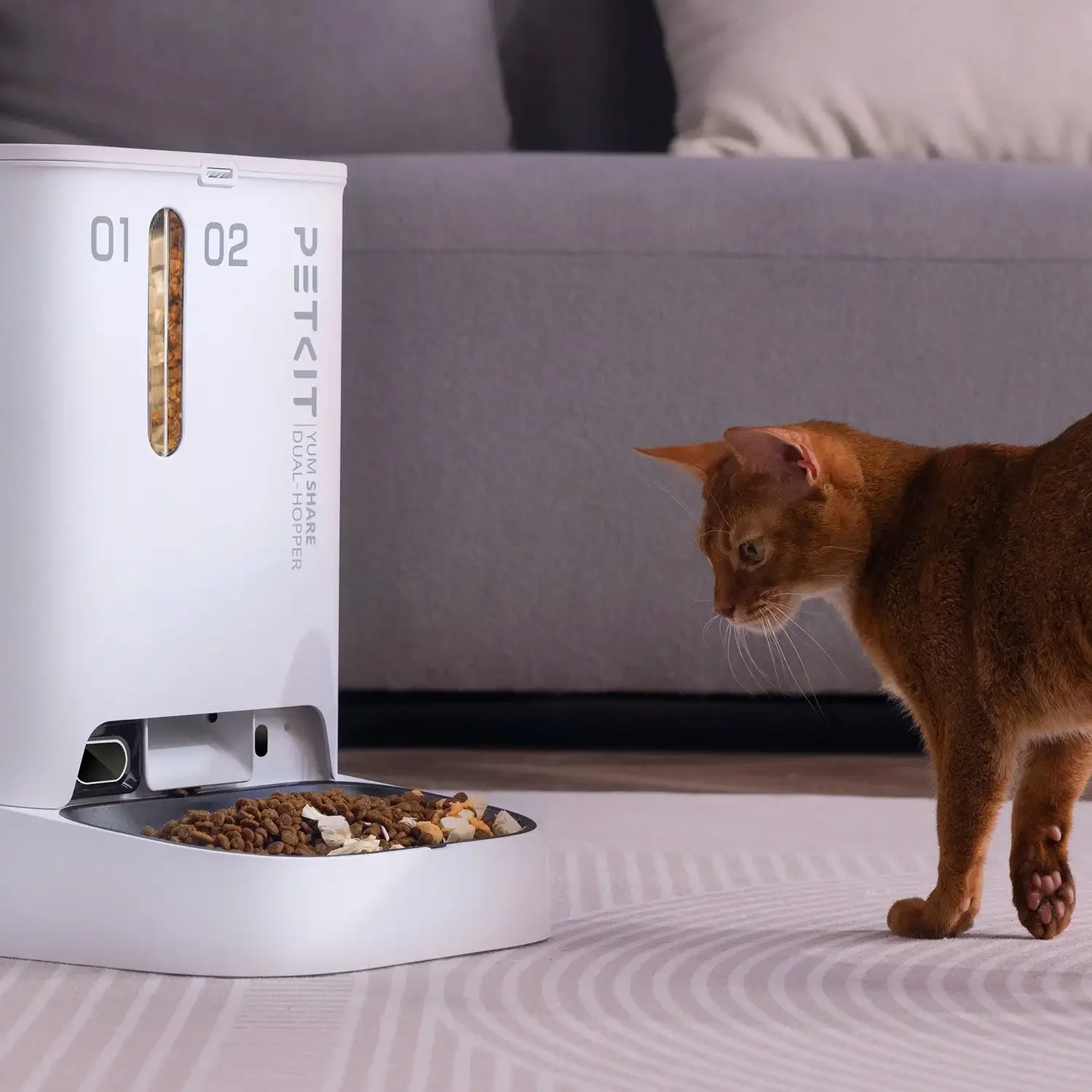 2026 Petkit 2023 Autumn New Authorized Global Version Factory Supply YumShare Dual-hopper With Camera Pet Feeder 5L Dual-Hopper