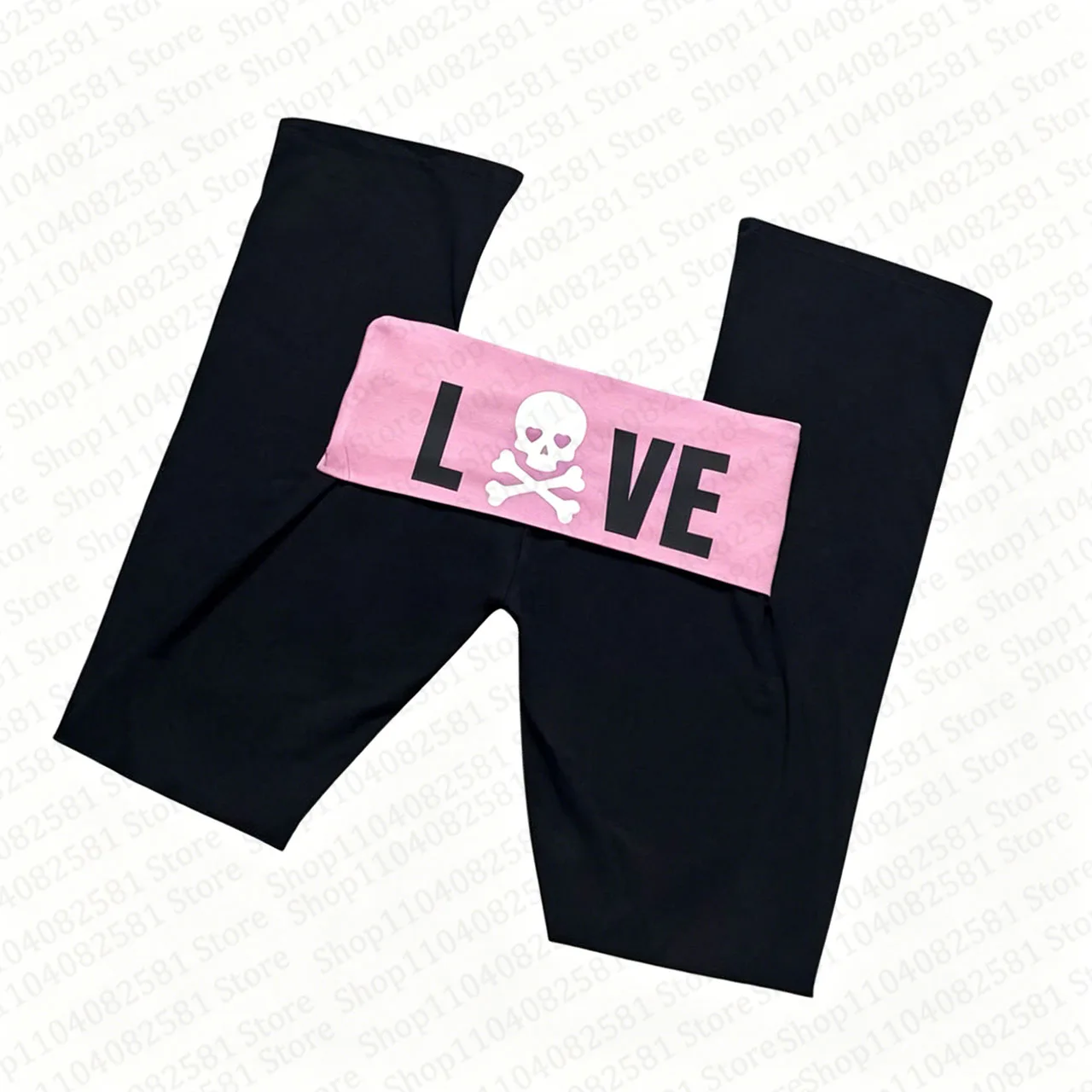 Gothic fashion skull print Y2K pants punk rock style comfortable wide leg pants Gothic retro casual women's style Emo girl