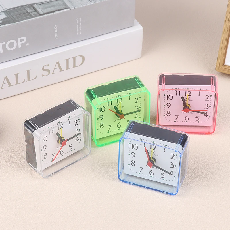 1 Pc Small Silent Non Ticking Pointer Quartz Clock Battery Powered Sleep Study Desk Clock Bedroom Clock Home Decorations