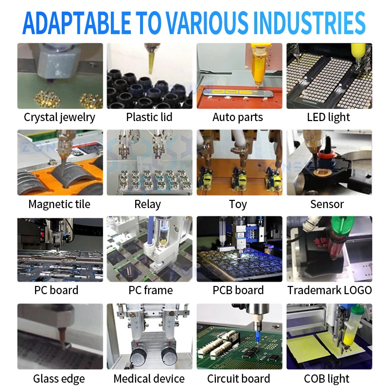 ZONESUN التلقائي الغراء موزع للبرمجة الطريق الشحوم لاصق لصق تسرب آلة الاستغناء ZS-GD