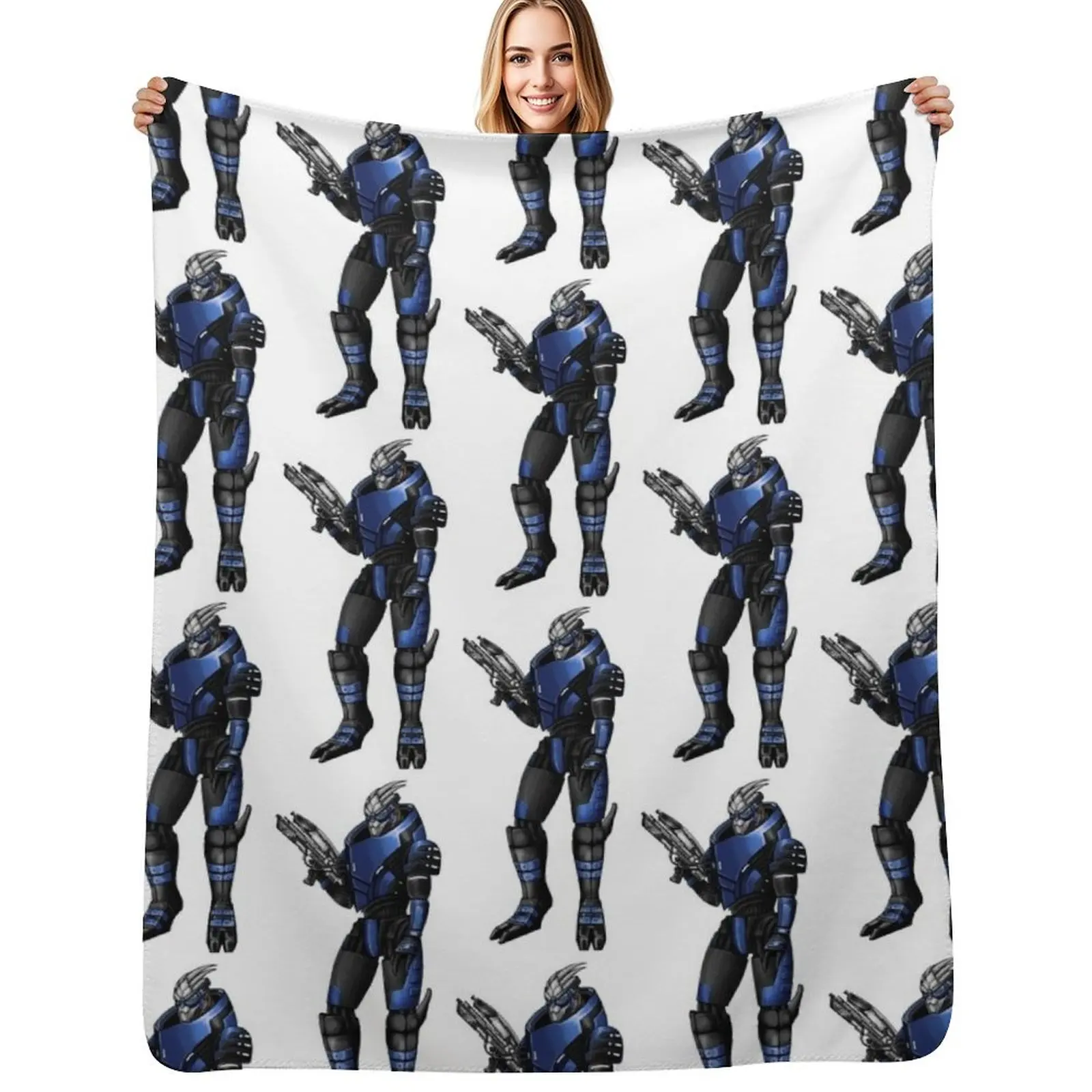 Garrus Vakarian Throw Blanket Winter beds Bed linens Designers Thermal anime Beautifuls Blankets