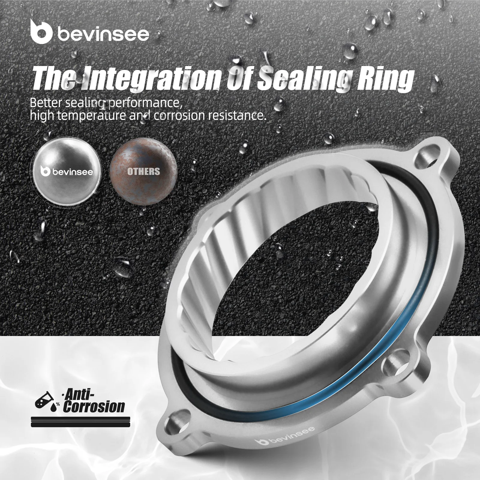 BEVINSEE Aluminum Throttle Body Spacer For Jeep Wrangler For Chrysler 300 For Dodge Challenger Charger GT SXT For Ram 1500