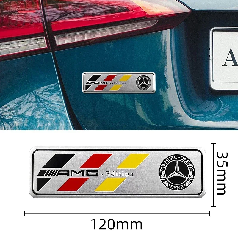 For Mercedes Benz 1Pcs 3D Metal Stickers Car Body Trunk Decal For Mercedes Benz AMG W177 176 W117 W116 W247 X156 W213 W205 W222