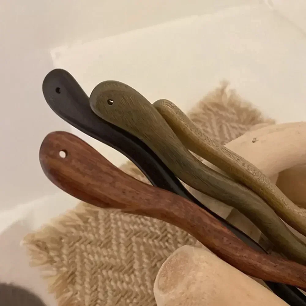 Fashion Hairpin Chinese Traditional Long Wooden Hair Sticks for Women Retro Simple Antique Hanfu Cheongsam Headdress Accessories