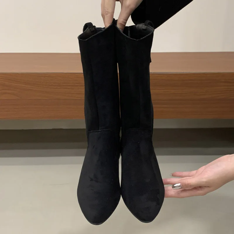 

Eilyken/2026, модные женские ботильоны на низком плоском каблуке, осенне-зимняя обувь, повседневное платье с лаконичным острым носком, Botas Mujer