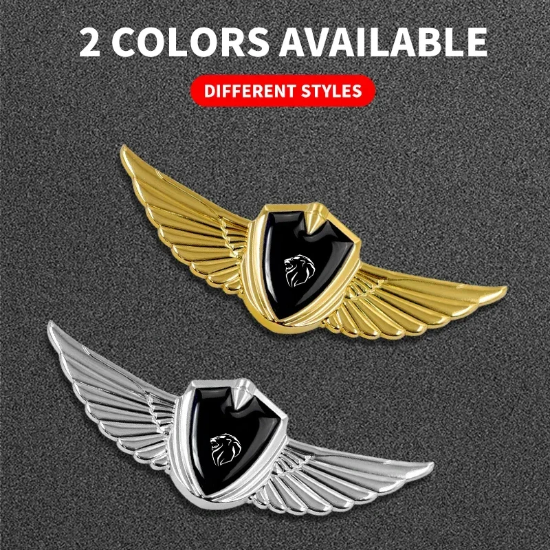 1pcs New Car Badge Metal Wings Body Decoration Sticker Car Goods For Peugeot 407 508 2008 5008 307 308 3008 206 207 208 107 205